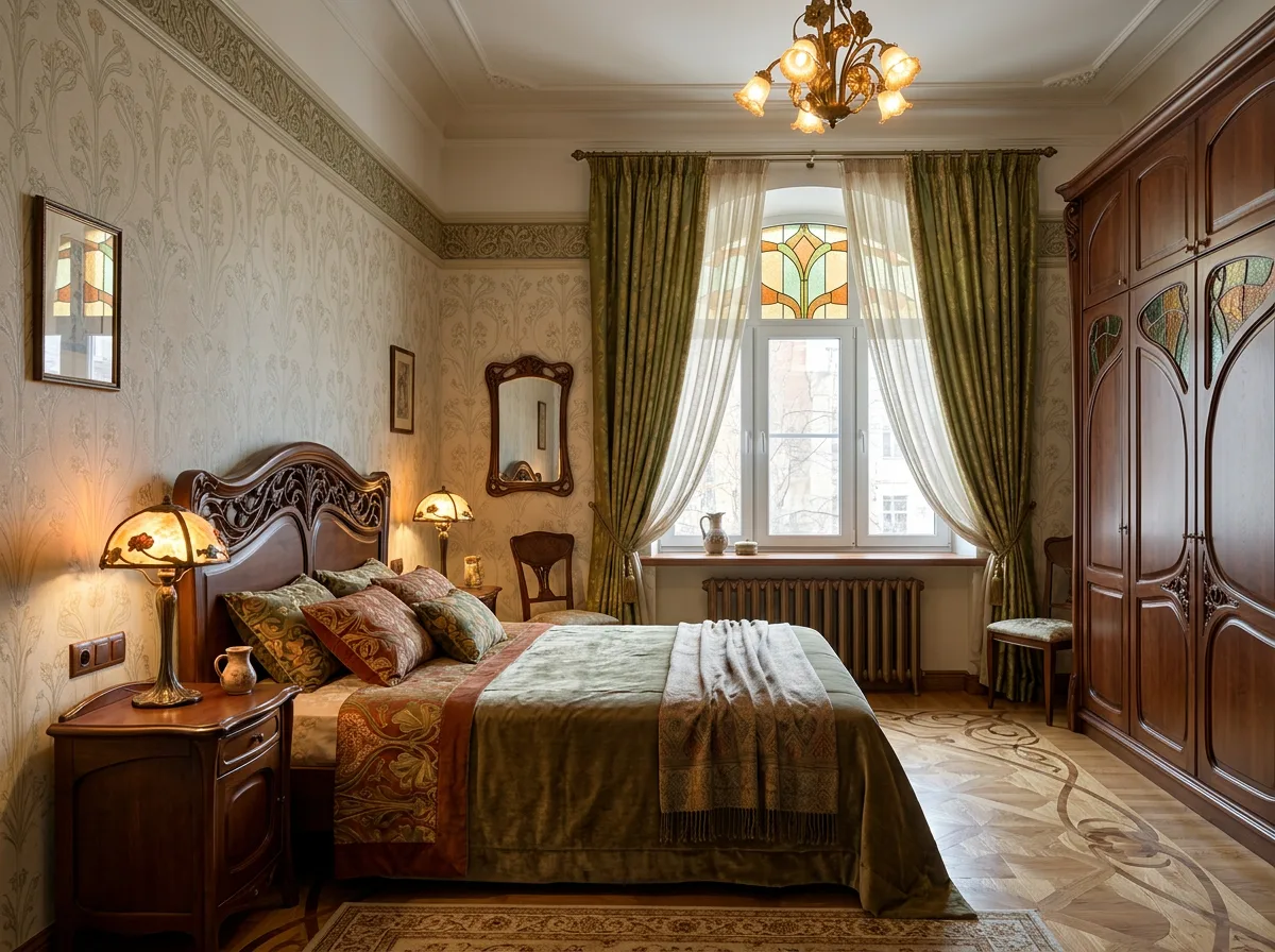 Модерн — спальня, визуализация интерьера